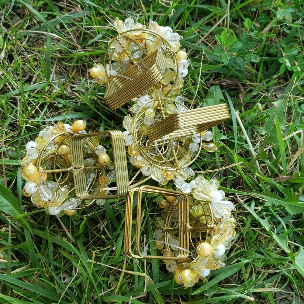 Handcrafted Floral Jewel Napkin Ring Holder Made in India Special Event